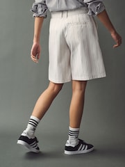adidas originals White Pinstripe Shorts - Image 7 of 11