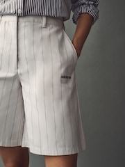 adidas originals White Pinstripe Shorts - Image 8 of 11