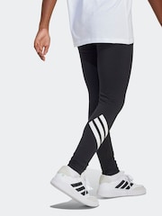 adidas Black Future Icons 3 Stripes Leggings - Image 2 of 6