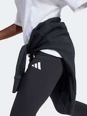adidas Black Future Icons 3 Stripes Leggings - Image 4 of 6