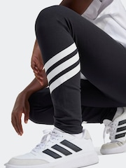 adidas Black Future Icons 3 Stripes Leggings - Image 5 of 6