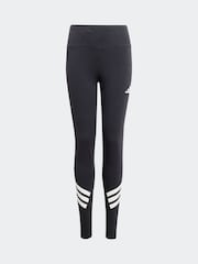 adidas Black Future Icons 3 Stripes Leggings - Image 6 of 6