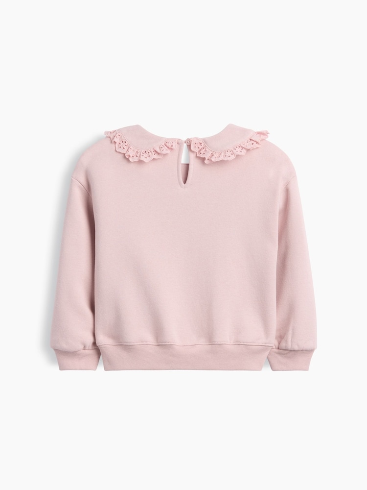 Gap Pink Vintage Soft Collared Logo Sweatshirt (6mths-5yrs) - Image 2 of 2 Gap Pink Vintage Soft Collared Logo Sweatshirt (6mths-5yrs) - Image 2 of 2