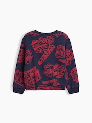 Gap Navy Firetruck Relaxed Graphic Crew Neck Sweatshirt (6mths-5yrs) - Image 2 of 2