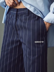 adidas originals Blue Pinstripe Shorts - Image 4 of 4