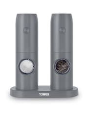 Tower Grey Rechargeable Salt and Pepper Mill Set - Image 1 of 11