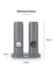 Tower Grey Rechargeable Salt and Pepper Mill Set - Image 9 of 11