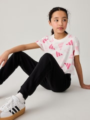 adidas White All-Over Print 100% Cotton T-Shirt - Image 2 of 6