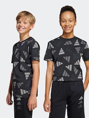 adidas Black Printed 100% Cotton T-Shirt - Image 3 of 7