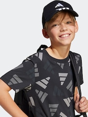 adidas Black Printed 100% Cotton T-Shirt - Image 5 of 7