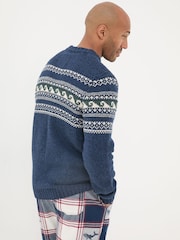FatFace Navy Shelter Wave Jumper - Image 2 of 7