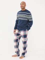 FatFace Navy Shelter Wave Jumper - Image 3 of 7