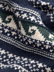 FatFace Navy Shelter Wave Jumper - Image 7 of 7