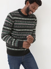 FatFace Multi Dark Skies Knitted Jumper - Image 1 of 7