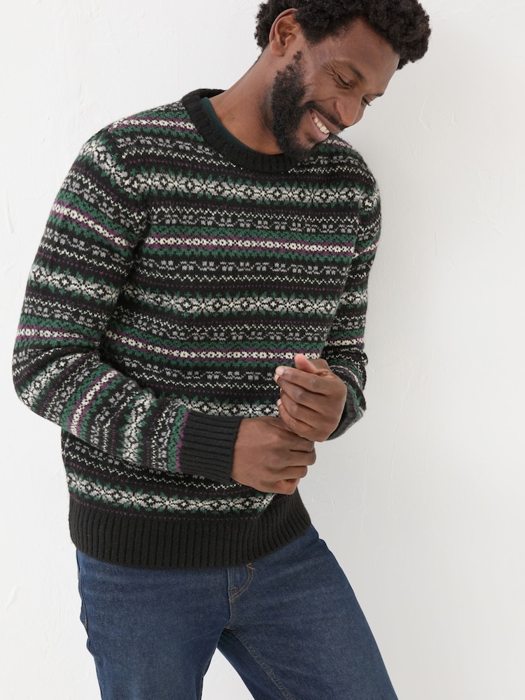 FatFace Multi Dark Skies Knitted Jumper - Image 1 of 7