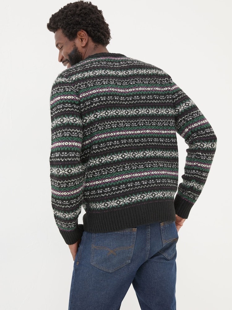 FatFace Multi Dark Skies Knitted Jumper - Image 2 of 7