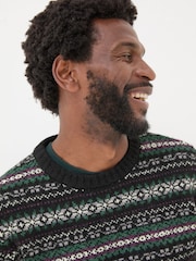 FatFace Multi Dark Skies Knitted Jumper - Image 5 of 7