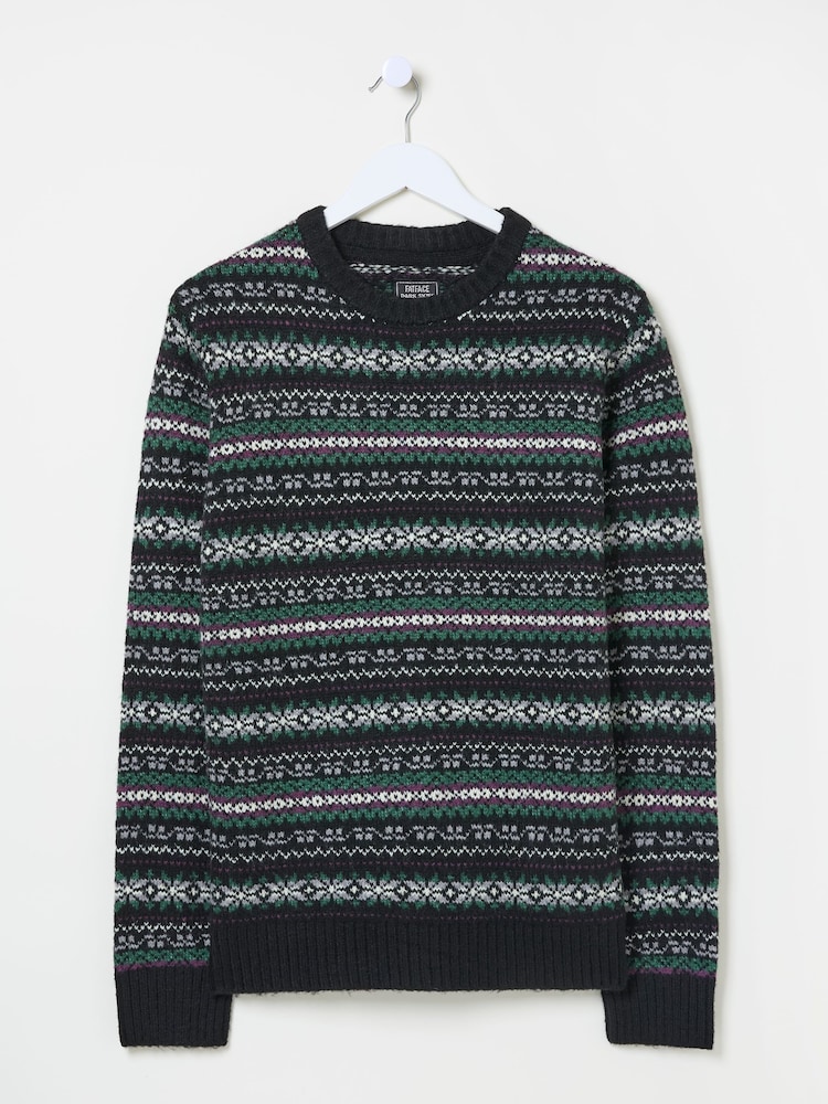 FatFace Multi Dark Skies Knitted Jumper - Image 7 of 7