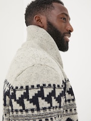 FatFace Grey Shawl Cardigan - Image 3 of 5