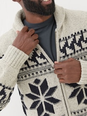 FatFace Grey Shawl Cardigan - Image 4 of 5