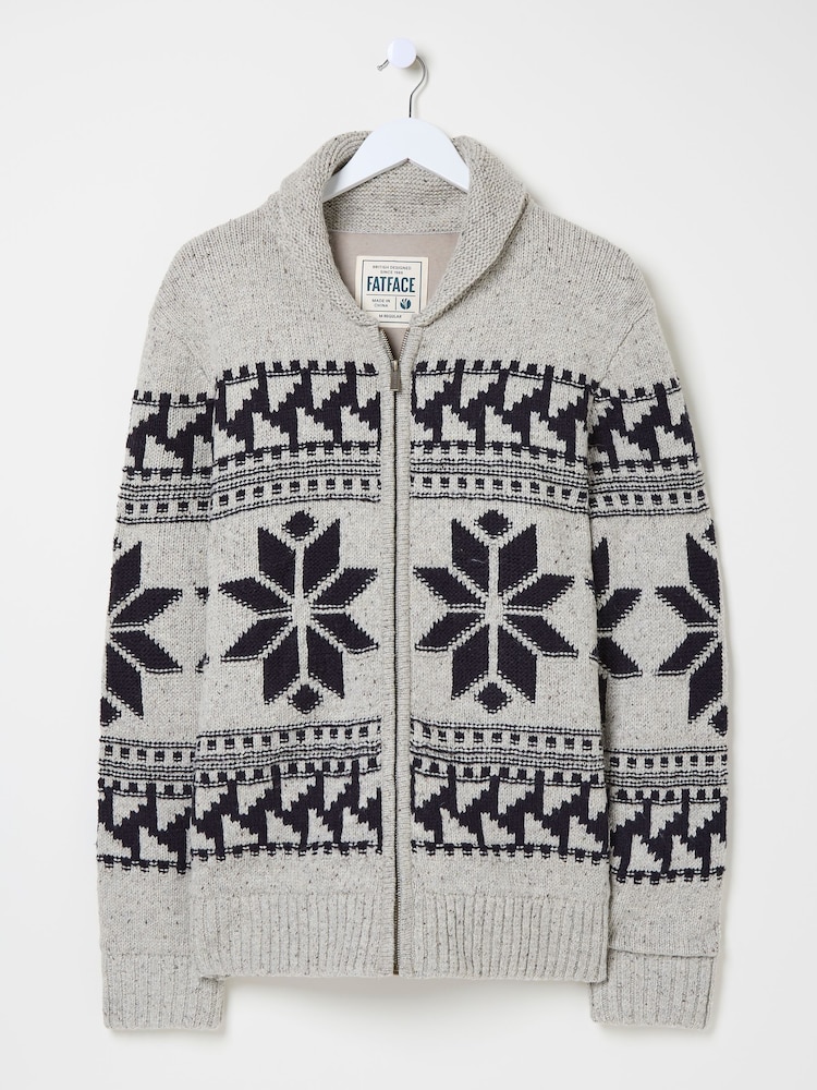 FatFace Grey Shawl Cardigan - Image 5 of 5 FatFace Grey Shawl Cardigan - Image 5 of 5