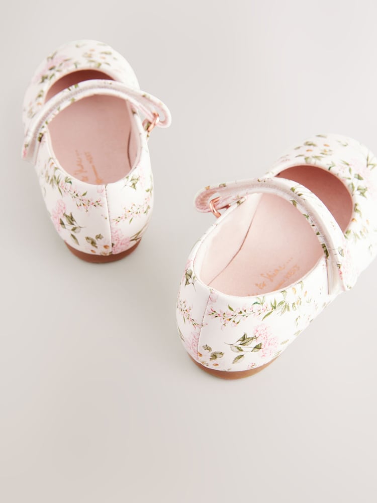 Floral Wide Fit (G) Mary Jane Touch Fastening Occasion Shoes - Image 3 of 5