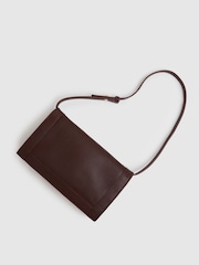 Reiss Oxblood Sariah Leather Suede Shoulder Bag - Image 3 of 4