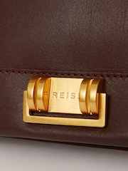 Reiss Oxblood Sariah Leather Suede Shoulder Bag - Image 4 of 4