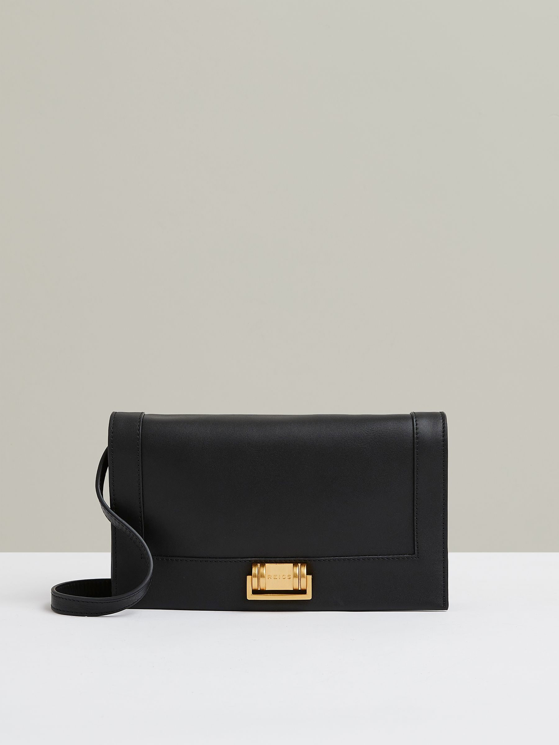 Buy Reiss Black Sariah Leather Suede Shoulder Bag from the Next UK online shop