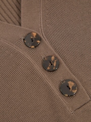 Reiss Mink Reece Ribbed Sleeve Jumper - Image 6 of 6