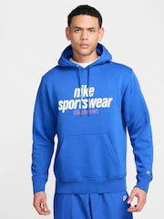 Nike Royal Blue Club Fleece Hoodie - Image 1 of 6