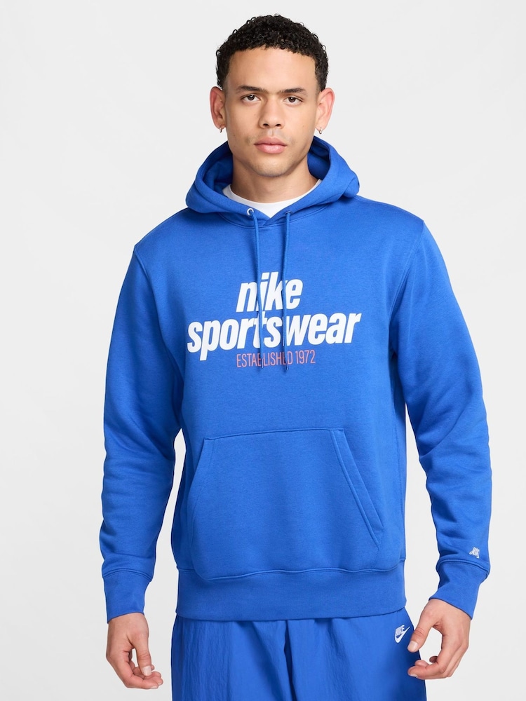 Nike Royal Blue Club Fleece Hoodie - Image 1 of 6