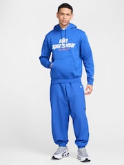 Nike Royal Blue Club Fleece Hoodie - Image 4 of 6