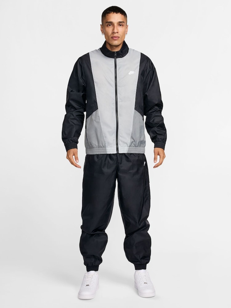 Nike Black Club Woven Colour Block Tracksuit - Image 1 of 3