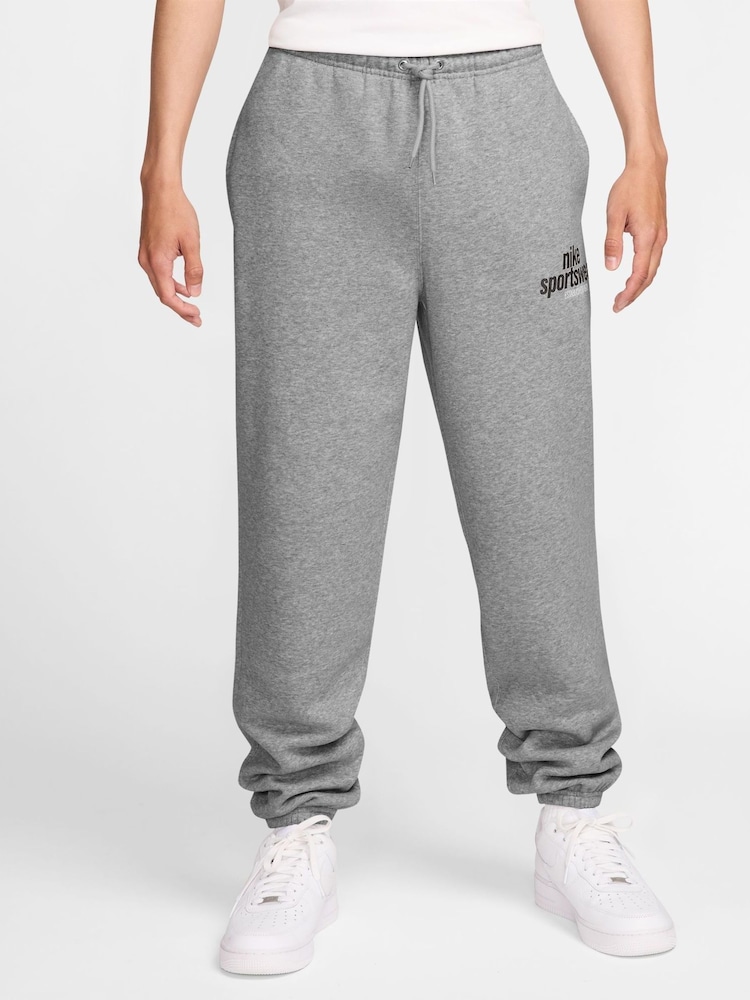 Nike Dark Grey Heather Sportswear Club Cuff Fleece Joggers - Image 1 of 3