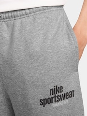 Nike Dark Grey Heather Sportswear Club Cuff Fleece Joggers - Image 3 of 3