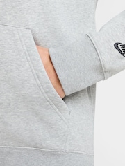 Nike Dark Grey Heather Club Fleece Hoodie - Image 6 of 6