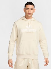 Nike Light Khaki Club Fleece Hoodie - Image 1 of 6