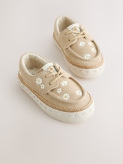 Neutral Floral Boat Shoes - Image 1 of 5