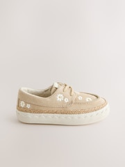 Neutral Floral Boat Shoes - Image 2 of 5