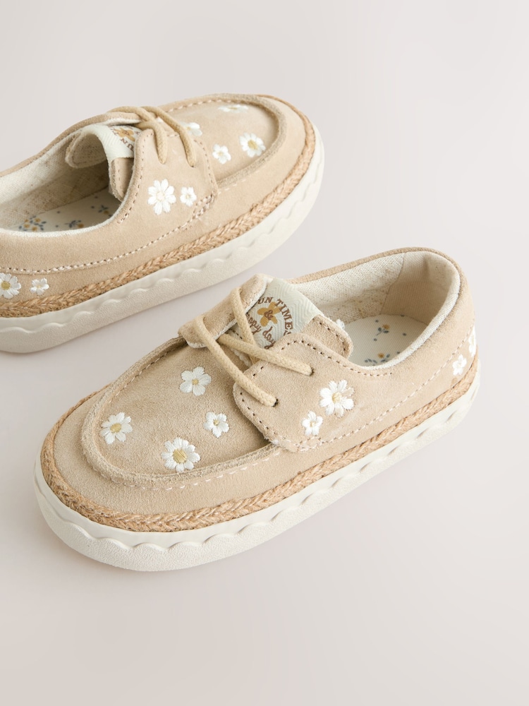 Neutral Floral Boat Shoes - Image 5 of 5