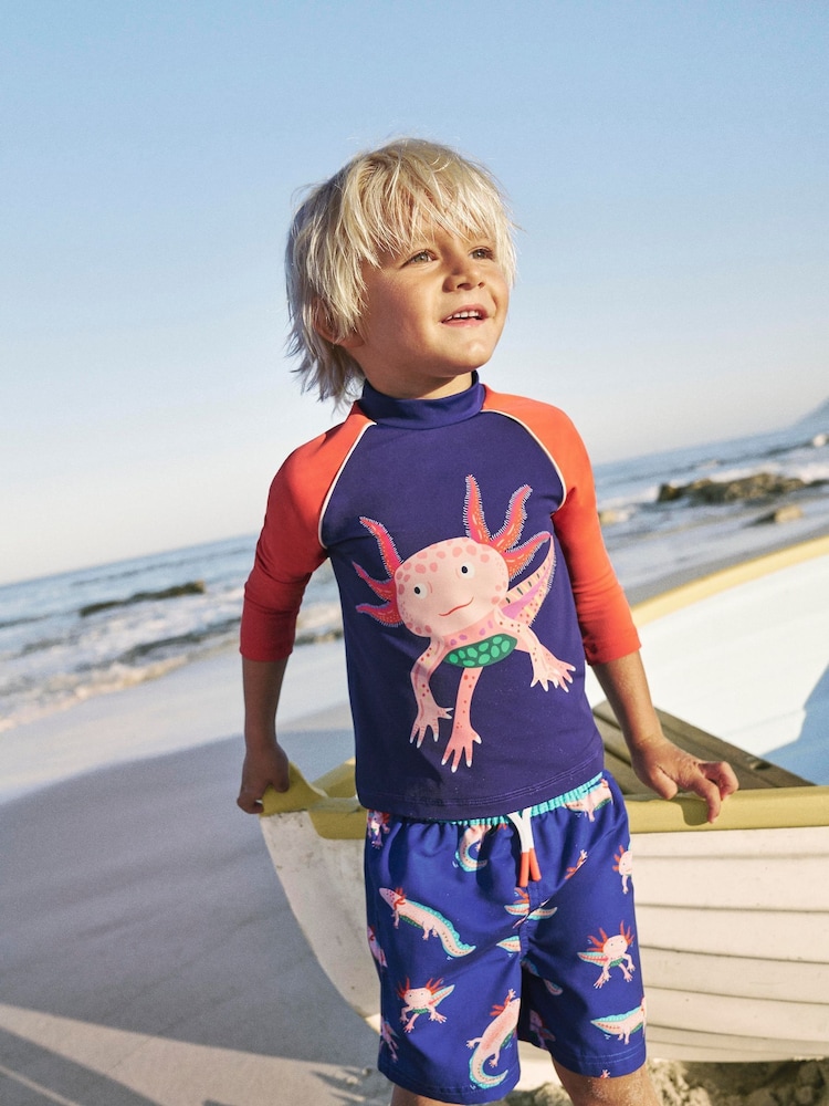 Boden Blue Logo Rash Vest - Image 1 of 4