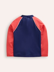 Boden Blue Logo Rash Vest - Image 3 of 4
