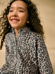 Animal Print Denim Shirt Dress (3-16yrs) - Image 3 of 5