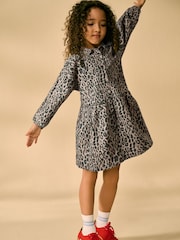 Animal Print Denim Shirt Dress (3-16yrs) - Image 4 of 5