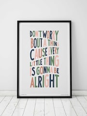 Sketchbook Design Multi Don't Worry About A Thing - Black A3 Frame - Image 1 of 4