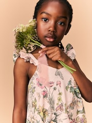 Pink Floral Printed Summer Dress (3-16yrs) - Image 5 of 10