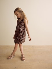 Animal Leopard Print 100% Cotton Playsuit (3-16yrs) - Image 2 of 7