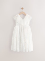 White Sequin Occasion Dress (3-16yrs) - Image 5 of 8