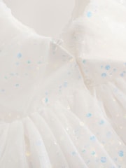 White Sequin Occasion Dress (3-16yrs) - Image 7 of 8